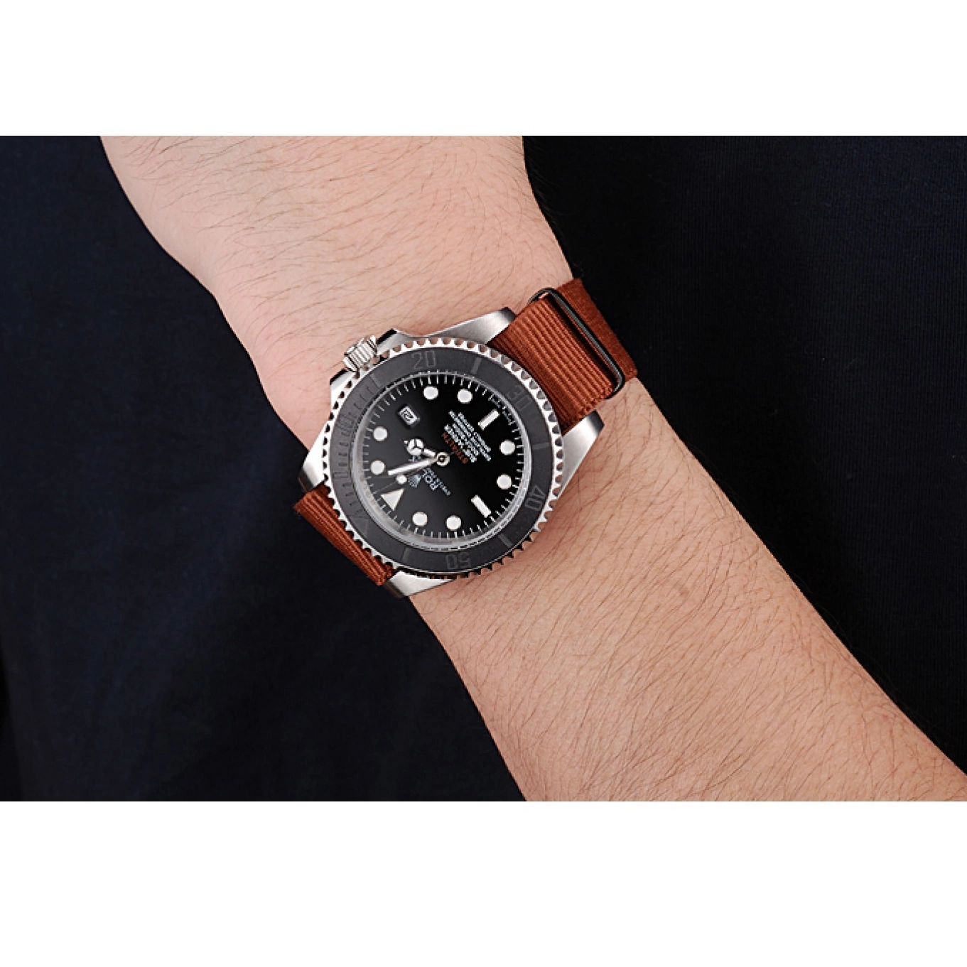 Rolex aaa copy Submariner Band Fabric MK III Brown 621387 Rolex STEALTH rl425 0804